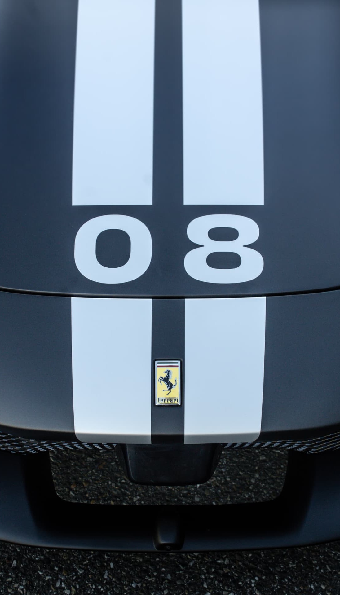 Numéro 08 et écusson Ferrari